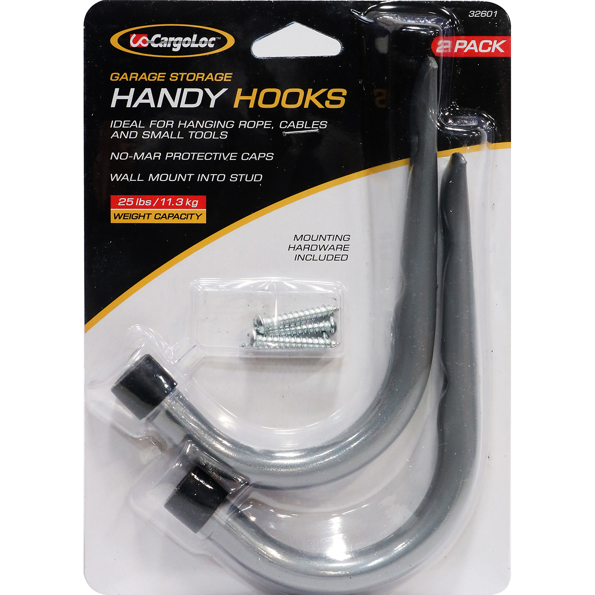 CargoLoc Handy Hooks — 2-Pc., Wall Mount, Model# 32601